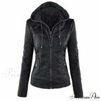 Hooded Leather Jacket