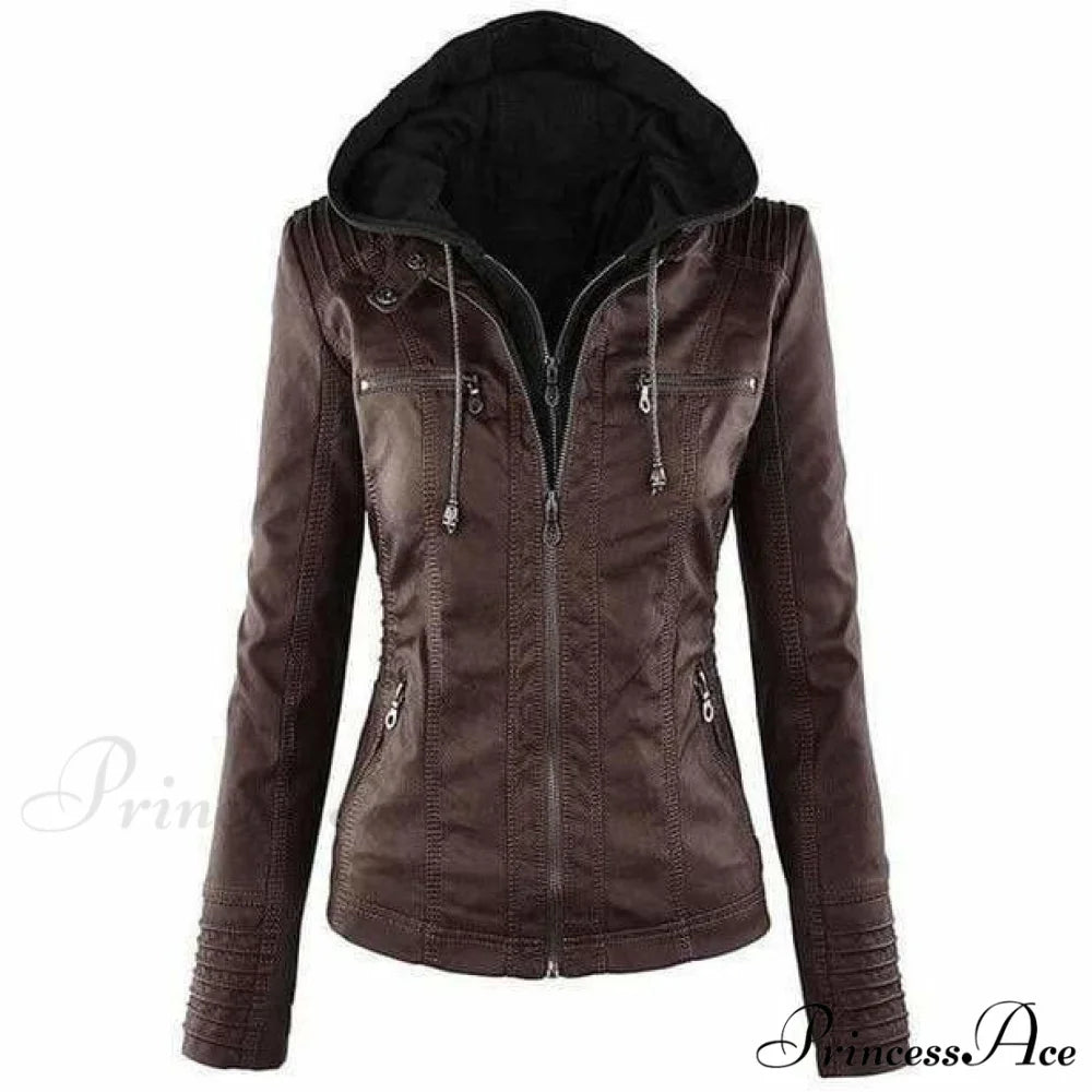 Hooded Leather Jacket