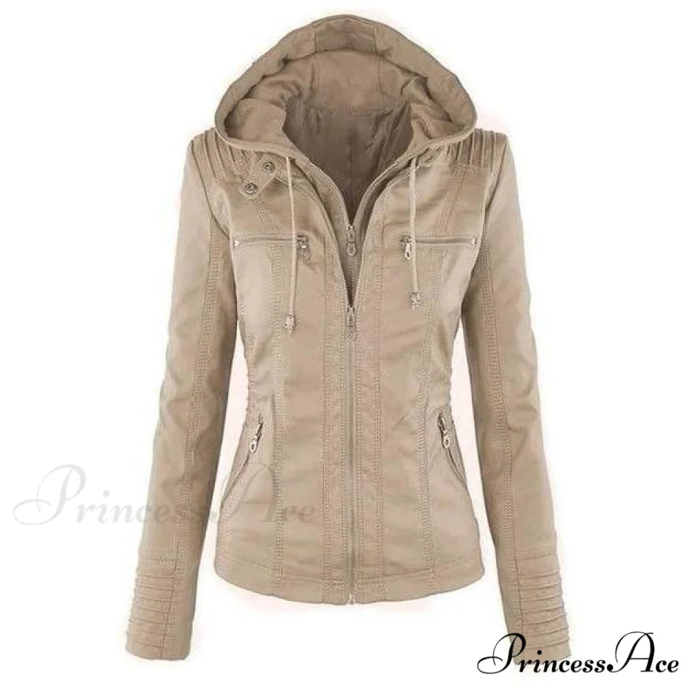 Hooded Leather Jacket