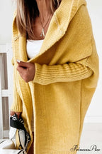 Hoodie Front Open Cardigan