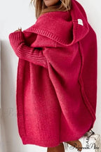 Hoodie Front Open Cardigan