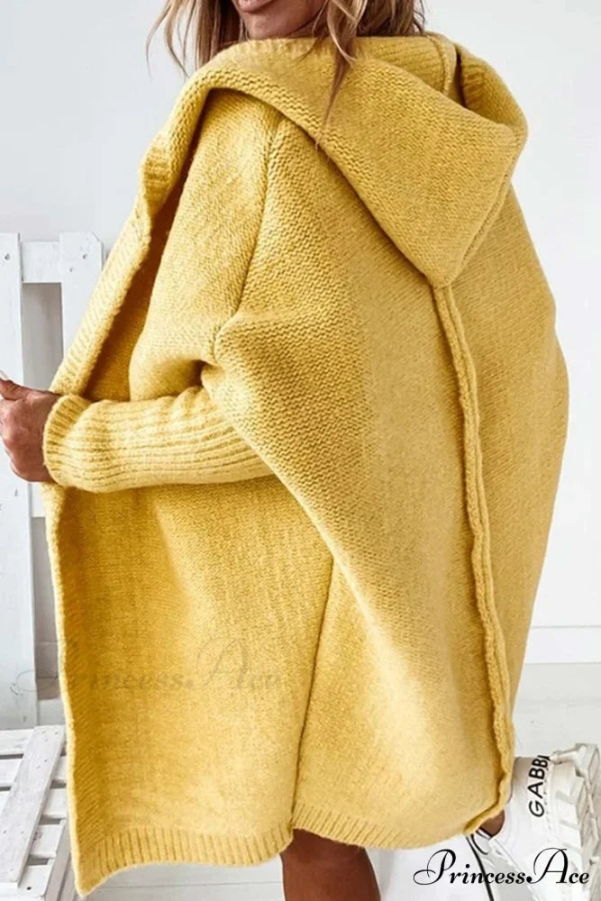 Hoodie Front Open Cardigan