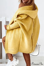 Hoodie Front Open Cardigan