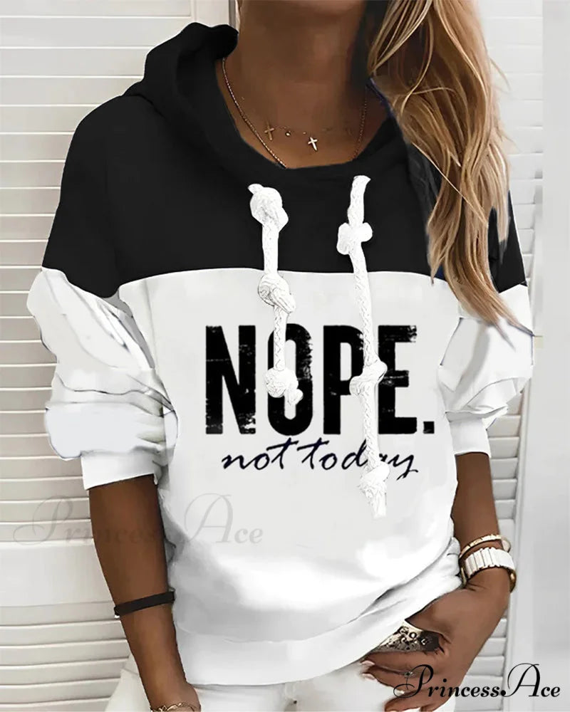 Hoodie Letter Casual with Print