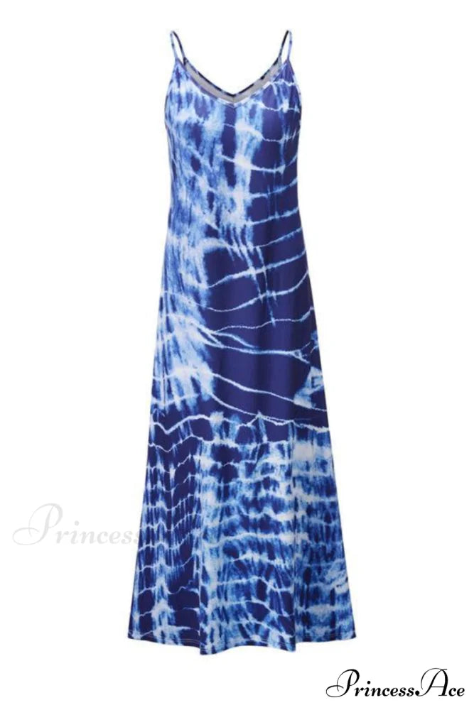 Hot Deep V Print Modern Floral Women Formal Maxi Dress