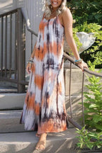 Hot Deep V Print Modern Floral Women Formal Maxi Dress