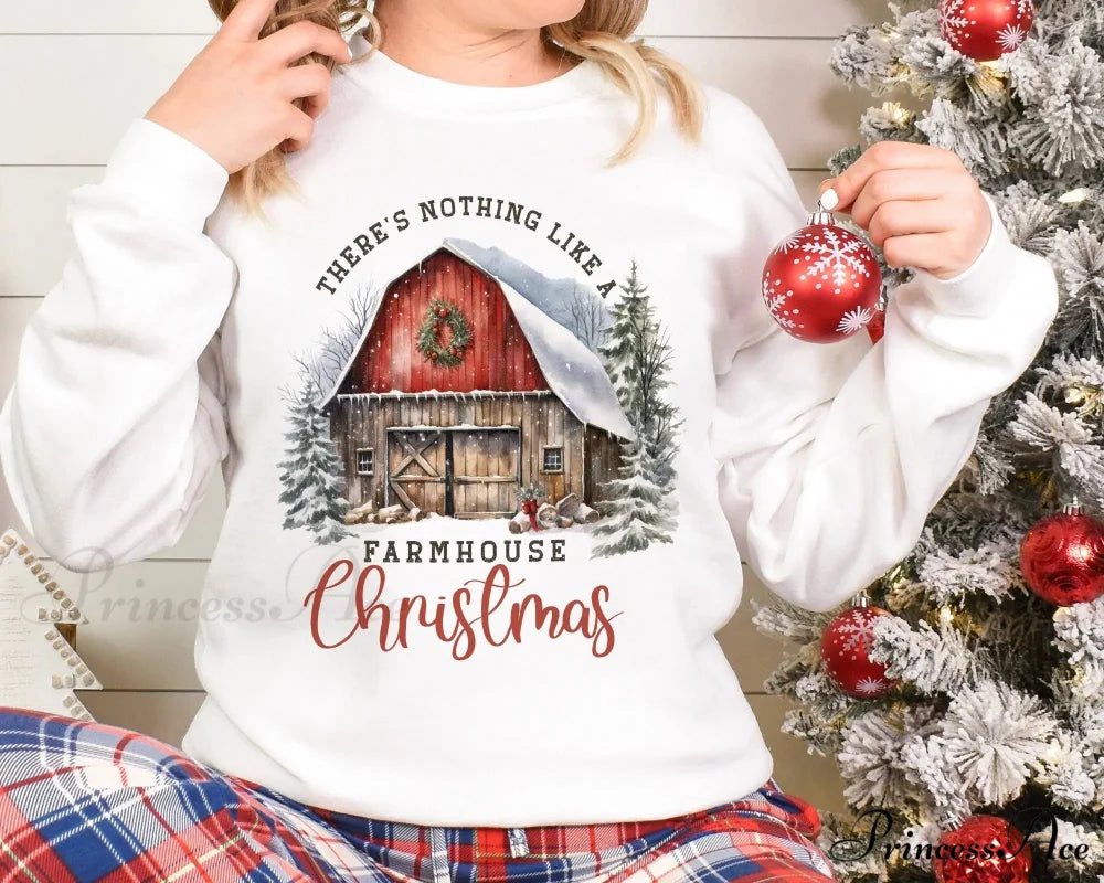 Hot Sale Retro Farm Girl Gift Xmas Female Christmas Hoodie