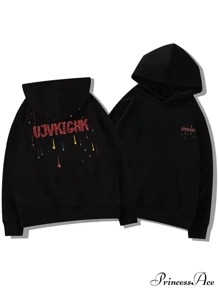 Humorous Graffiti Graphic Y2K Hoodie