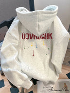 Humorous Graffiti Graphic Y2K Hoodie
