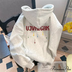 Humorous Graffiti Graphic Y2K Hoodie