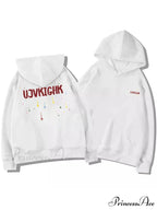 Humorous Graffiti Graphic Y2K Hoodie