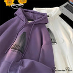 Humorous Graphic Fuzzy Y2K Hoodie