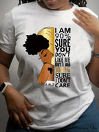 I Don't Print Women's Short Sleeve Casual Top for Summer and Spring T-shirt