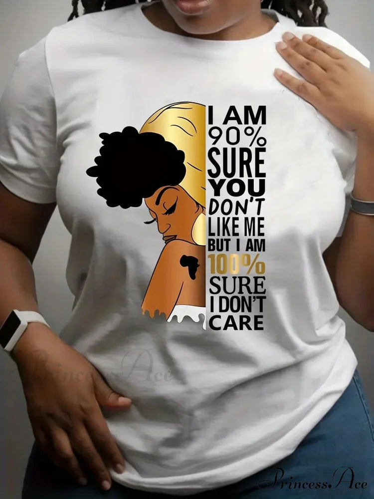 I Don't Print Women's Short Sleeve Casual Top for Summer and Spring T-shirt