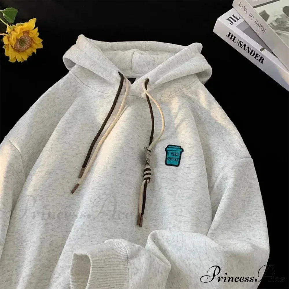 "I Require Coffee" Graphic Fleece Hoodie