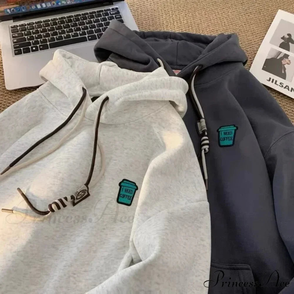 "I Require Coffee" Graphic Fleece Hoodie