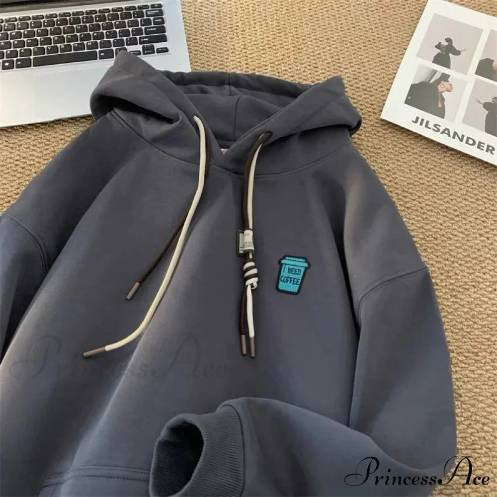 "I Require Coffee" Graphic Fleece Hoodie