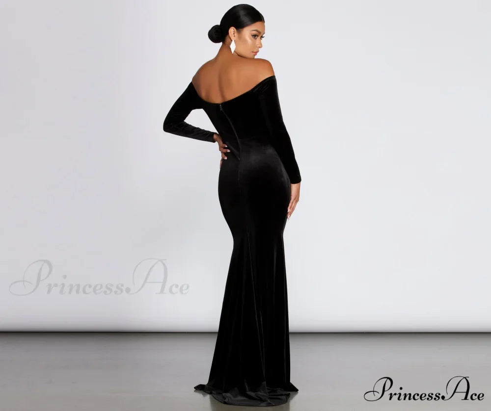 Ida Velvet Stylish Formal Gown