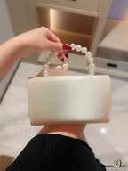 Imitation Pearl Blossom Marriage Evening Clutch Bag