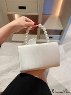 Imitation Pearl Blossom Marriage Evening Clutch Bag