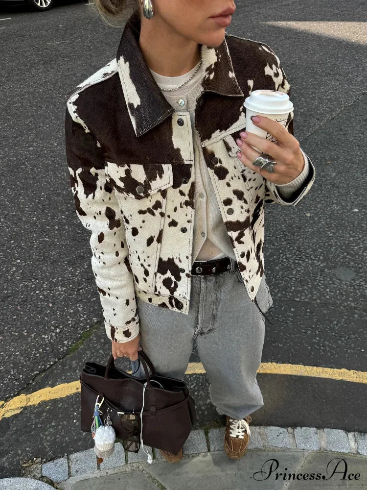 Imprinted Collar Velvet Jacket