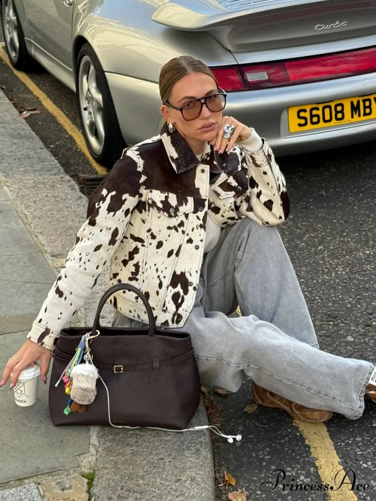 Imprinted Collar Velvet Jacket