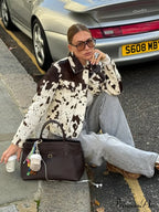 Imprinted Collar Velvet Jacket