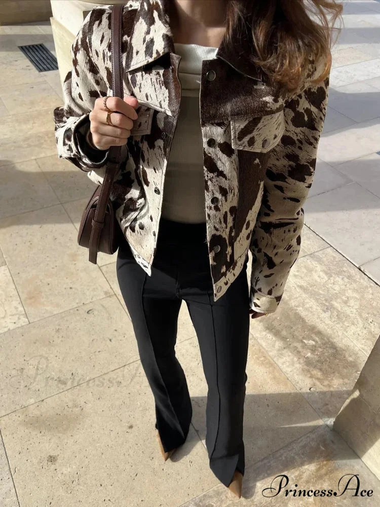 Imprinted Collar Velvet Jacket