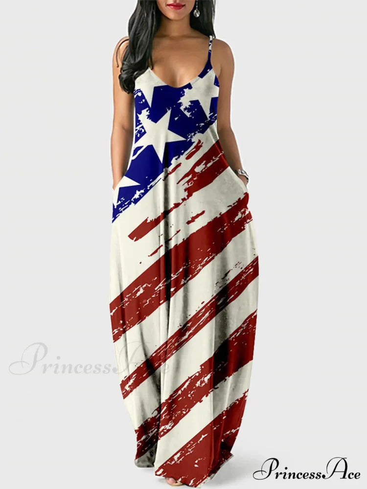 Independence Day Stylish Print Cami Dress