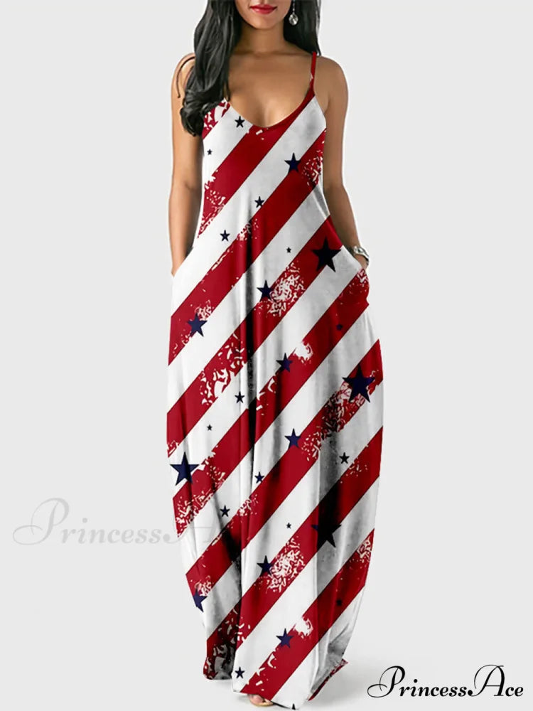 Independence Day Stylish Print Cami Dress