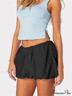 Inflated Tiered Gathered Skirt