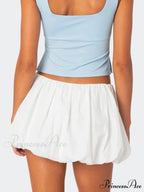 Inflated Tiered Gathered Skirt