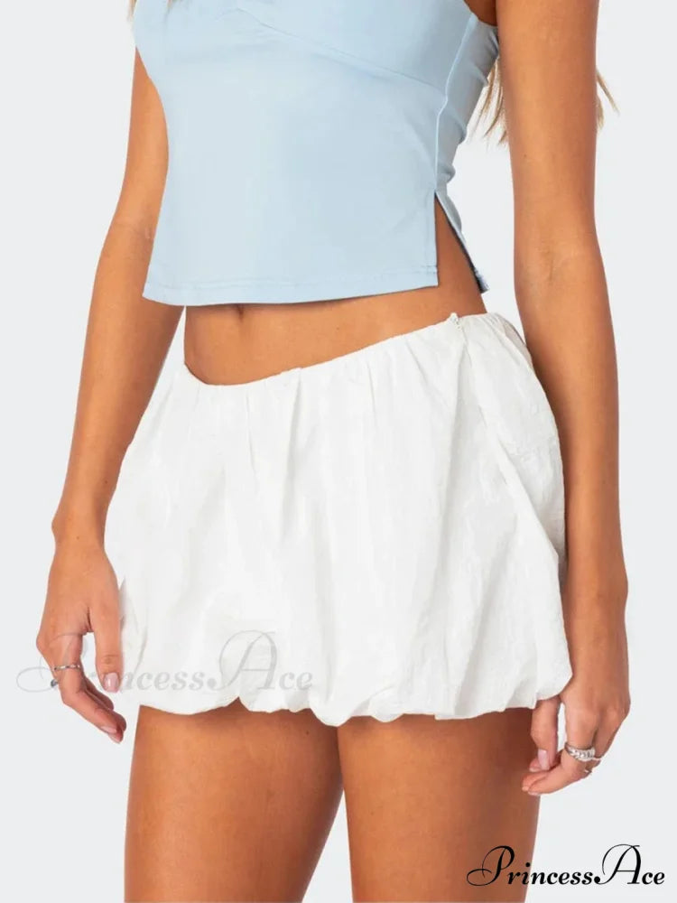 Inflated Tiered Gathered Skirt