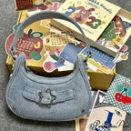 Informal Adorable Ivory Star Shoulder Purse