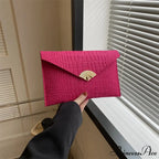 Informal Basic Felt Envelope Clutch Wristlet