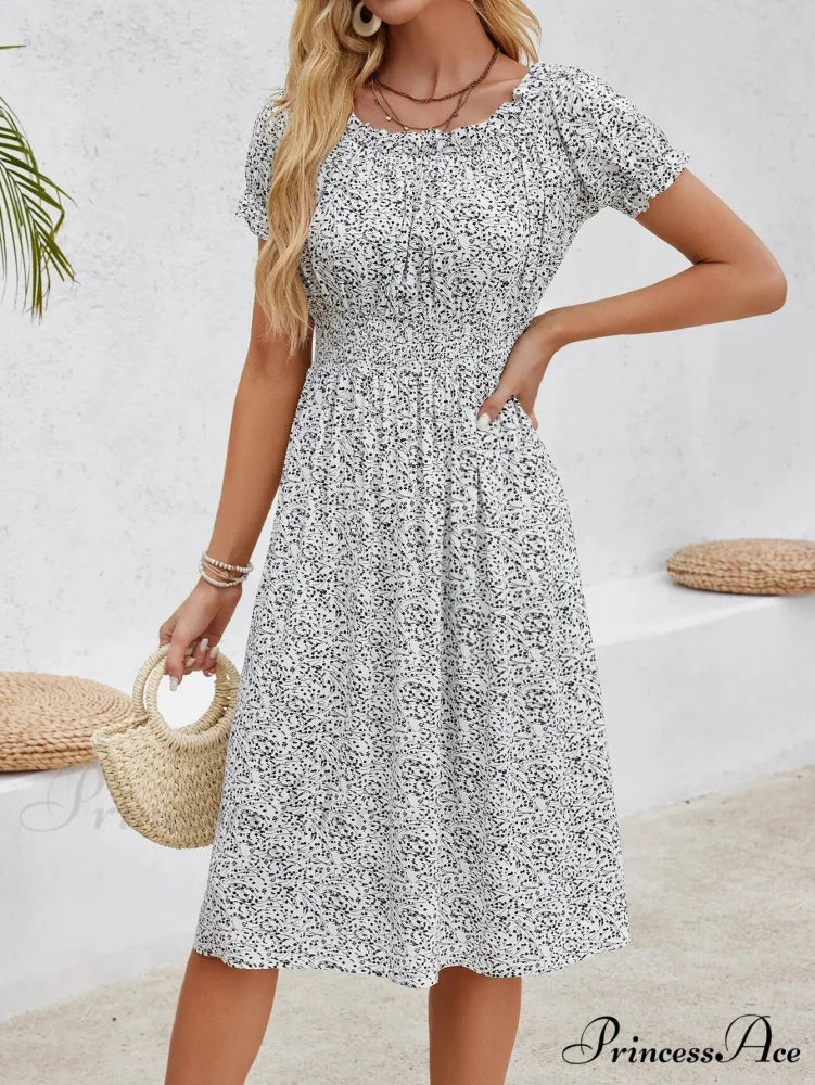 Informal Bohemian Seaside Flower Dress