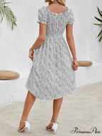 Informal Bohemian Seaside Flower Dress