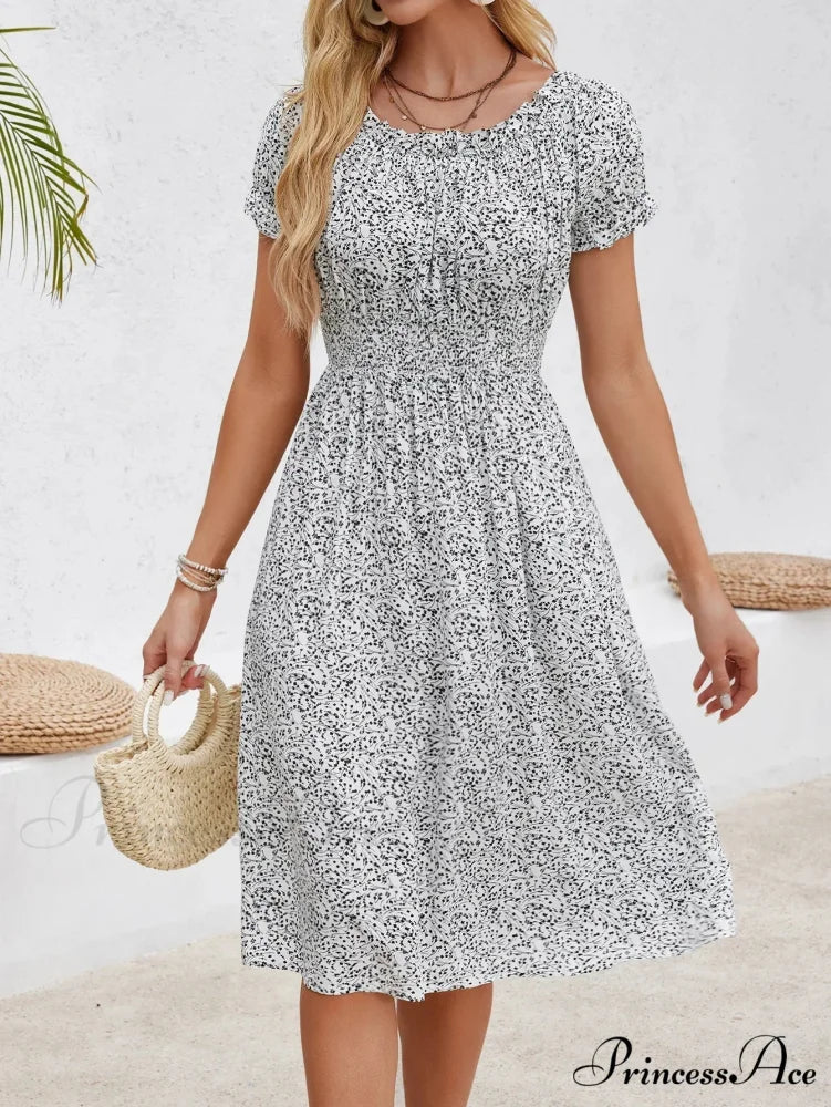 Informal Bohemian Seaside Flower Dress
