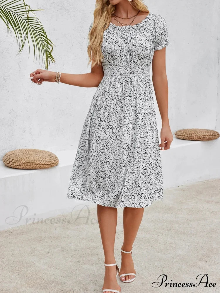 Informal Bohemian Seaside Flower Dress