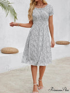 Informal Bohemian Seaside Flower Dress