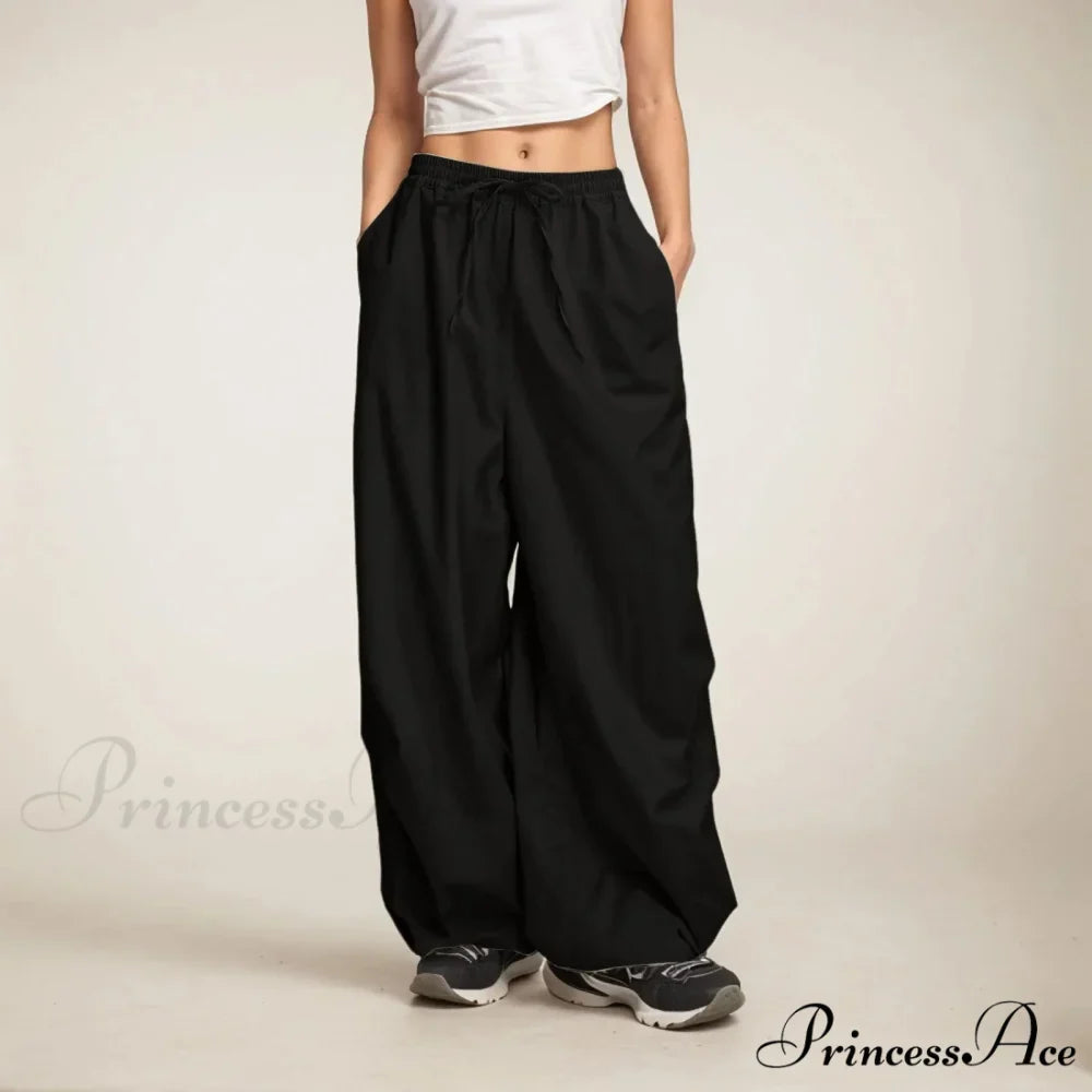Informal Broad Leg Sweatpants with Pockets
