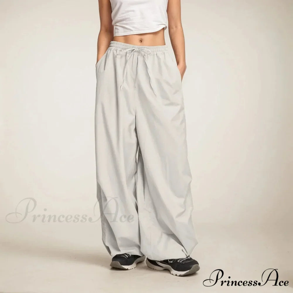 Informal Broad Leg Sweatpants with Pockets