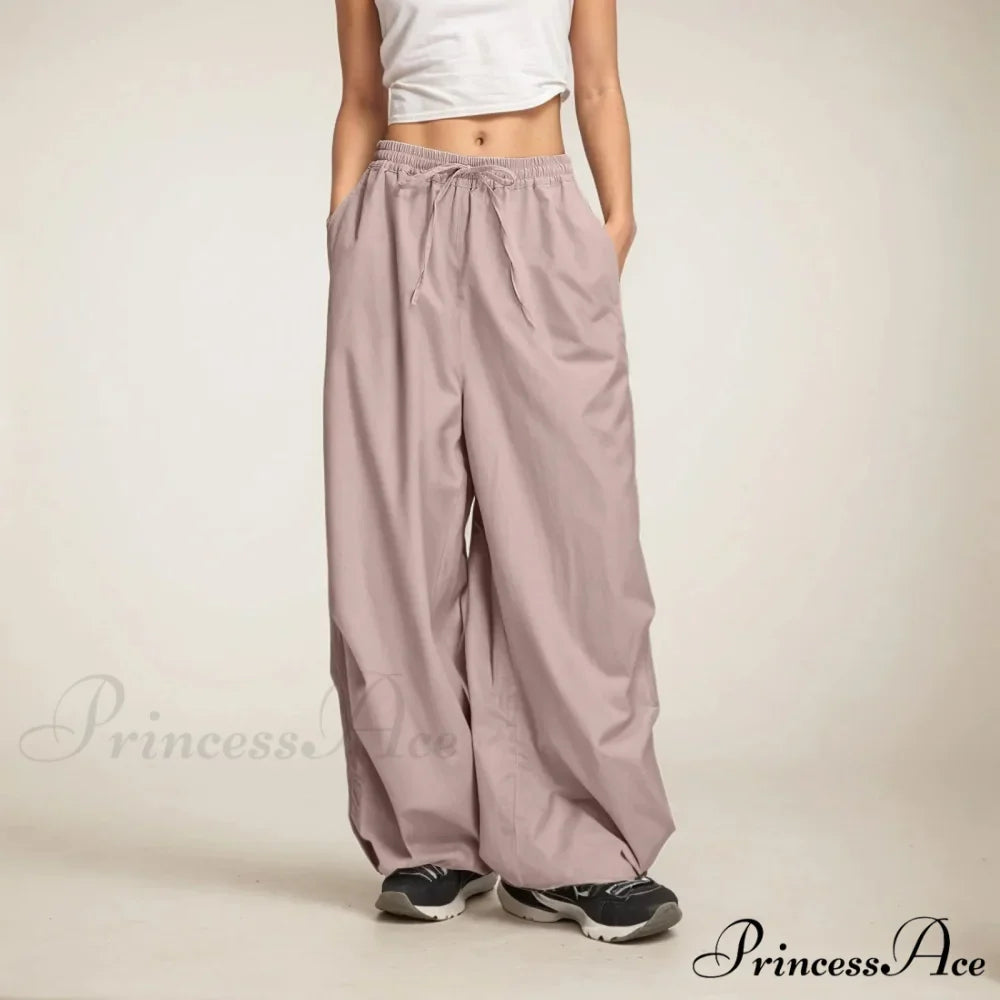 Informal Broad Leg Sweatpants with Pockets
