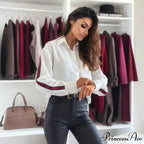 Informal Lineage Extended Sleeve Workplace White Blouse