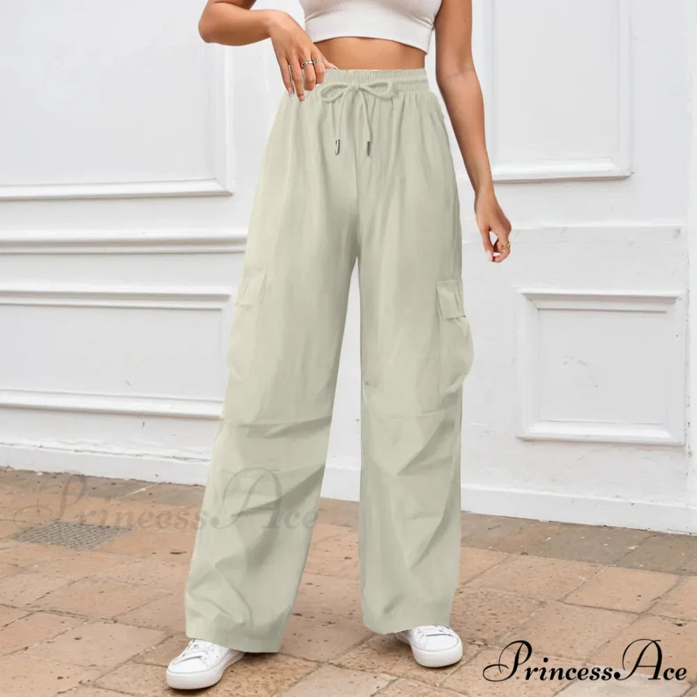 Informal Monochromatic Wide Leg Trousers