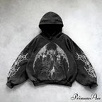 Informal Retro Pattern Hoodie