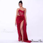 Informal Seductive Ebony Strapless Bandage Prom Gown