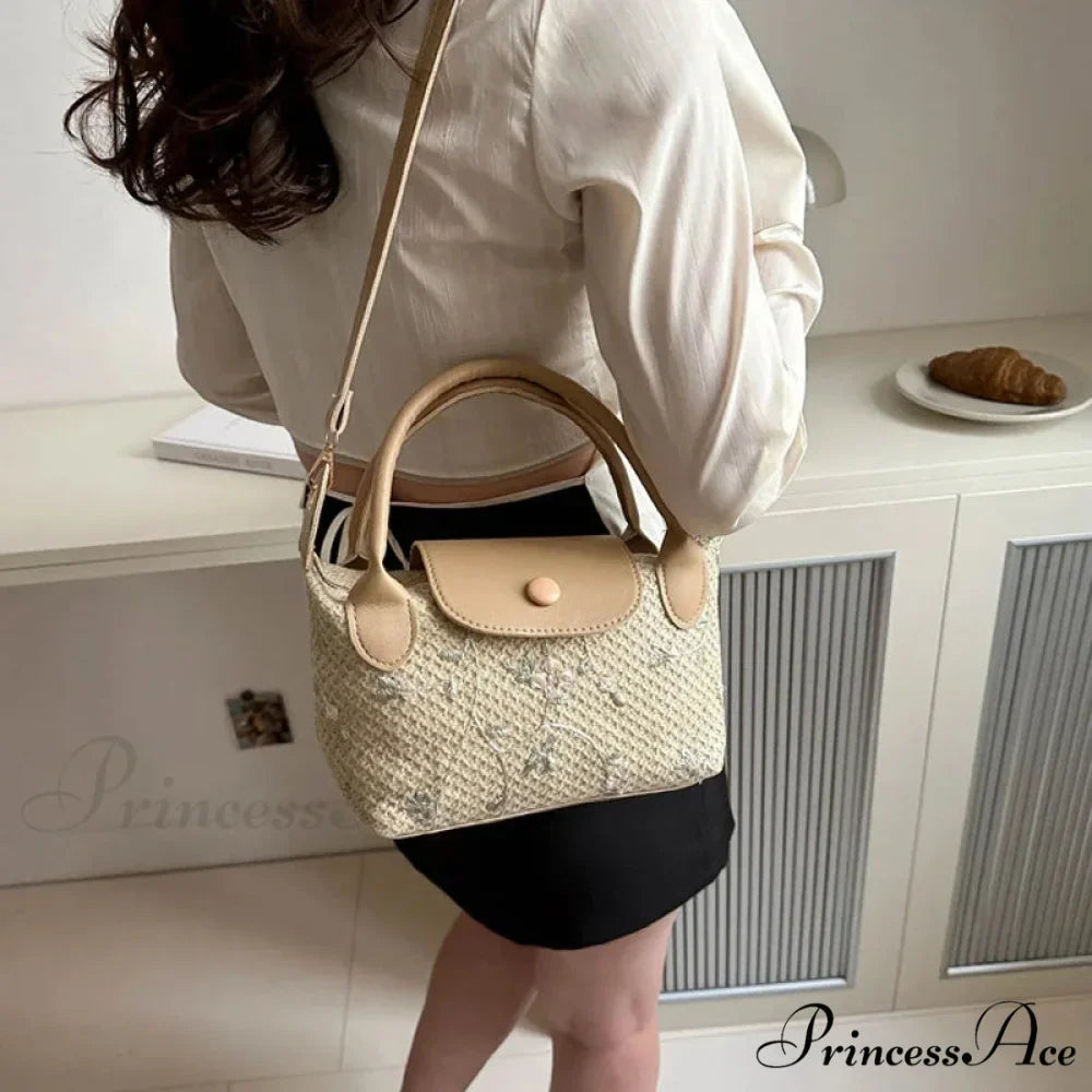 Informal Straw Crossbody Bag Journey Beach Purse