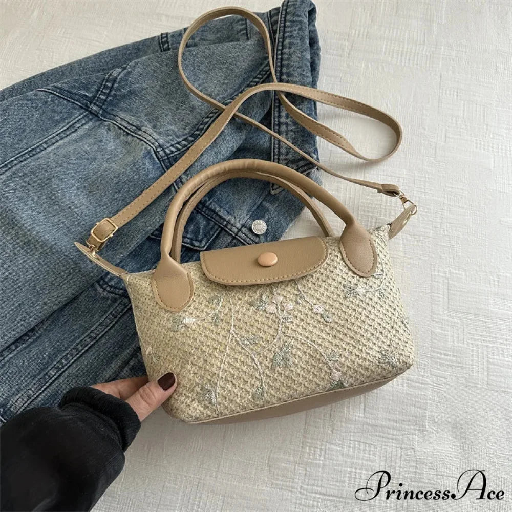 Informal Straw Crossbody Bag Journey Beach Purse