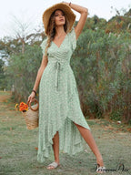 Informal Tailored Flower Pattern Dress